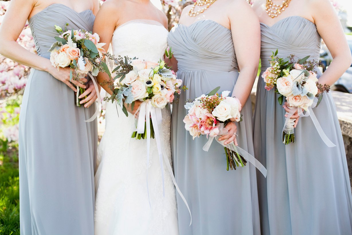 Bride and Bridesmaids 